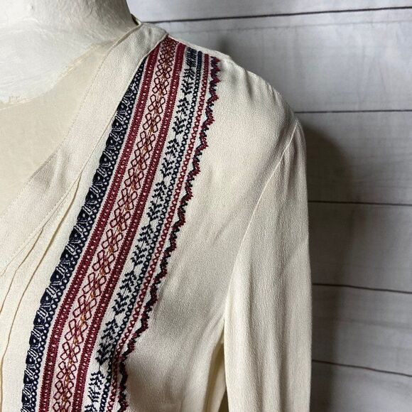 Astr the Label cream long sleeve boho top S - Picture 2 of 5